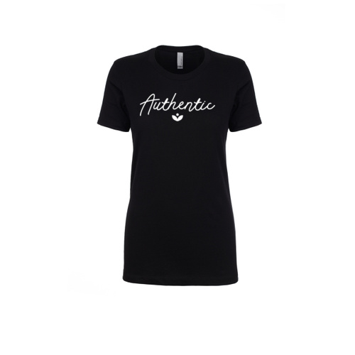 Women's Authentic Black T-Shirt Thumbnail